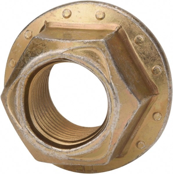 Made in USA - 5/16-18 Grade 8 Steel Hex Flange Lock Nut - Apex Tool & Supply
