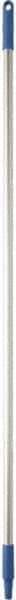 Vikan - 59 x 1" Aluminum Squeegee Handle - European Threaded Connection, Blue - Apex Tool & Supply