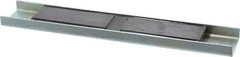 Eclipse - 45 Max Pull Force Lb, 12" Long x 2" Wide x 5/8" Thick, Rectangular Channel, Ceramic Fixture Magnet - 212°F Max Operating Temp, 0.01" Mounting Hole Diam, Stainless Steel Housing - Apex Tool & Supply