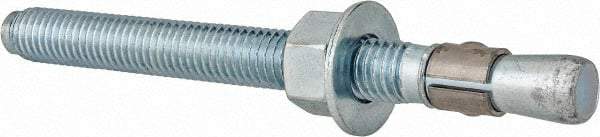 Red Head - 1/2 Inch Diameter, 1/2-13 Inch Thread, 5-1/2 Inch Overall Length, Grade 3, Wedge Expansion Concrete Anchor - Steel, Zinc Plated, 4 Inch Thread Length, Tie Wire Head, 1/2 Inch Drill - Apex Tool & Supply