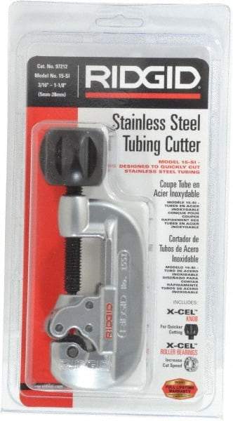 Ridgid - 3/16" to 1-1/8" Pipe Capacity, Tube Cutter - Cuts Copper, Aluminum, Brass - Apex Tool & Supply