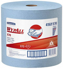 WypAll - X70 Dry Shop Towel/Industrial Wipes - Jumbo Roll, 13-3/8" x 12-1/2" Sheet Size, Blue - Apex Tool & Supply