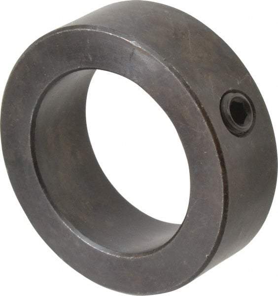 Climax Metal Products - 1-11/16" Bore, Steel, Set Screw Shaft Collar - 2-1/2" Outside Diam, 13/16" Wide - Apex Tool & Supply