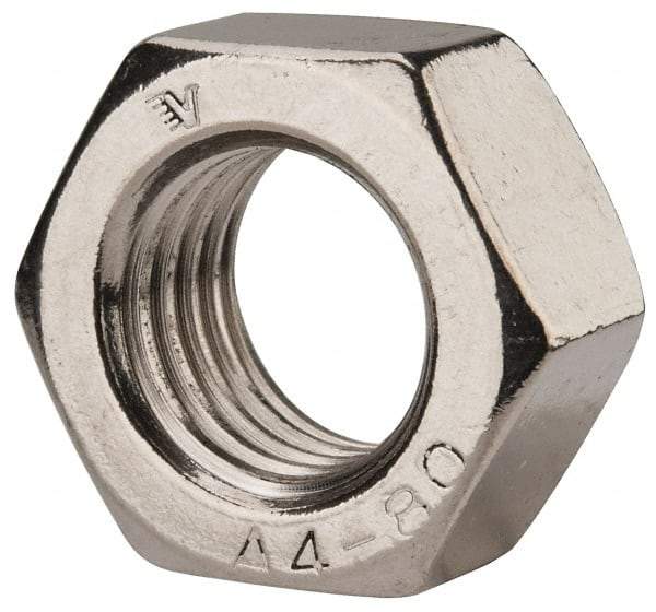 Value Collection - M24x3.00 Metric Coarse Stainless Steel Right Hand Hex Nut - 36mm Across Flats, 19mm High, Uncoated - Apex Tool & Supply