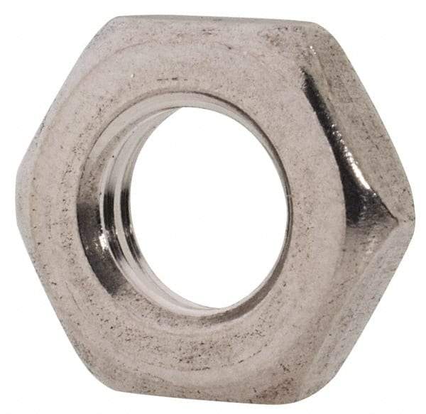 Value Collection - M6x1.00 Metric Coarse Stainless Steel Right Hand Hex Jam Nut - 10mm Across Flats, 3.2mm High, Uncoated - Apex Tool & Supply