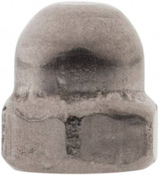 Value Collection - M3x0.5 Metric Coarse, 5.5mm Width Across Flats, Uncoated, Stainless Steel Acorn Nut - 5.1mm Overall Height, Austenitic A4, DIN 1587 - Apex Tool & Supply