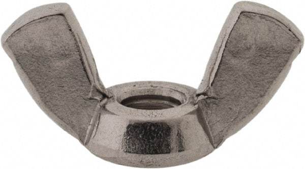 Value Collection - M6x1.00 Metric Coarse, Stainless Steel Standard Wing Nut - Grade 316, Austenitic Grade A4, 27.5mm Wing Span, 13.6mm Wing Span - Apex Tool & Supply