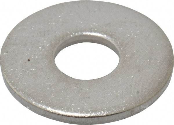 Value Collection - M6 Screw, Grade 18-8 Stainless Steel Fender Flat Washer - 6.4mm ID x 24mm OD, Plain Finish - Apex Tool & Supply