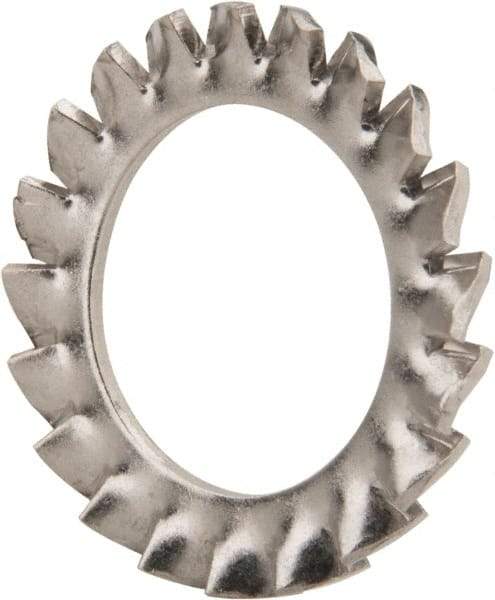 Value Collection - M22 Screw, 23mm ID, Stainless Steel External Tooth Lock Washer - 36mm OD, Uncoated, Grade 18-8 & Austenitic A2 - Apex Tool & Supply