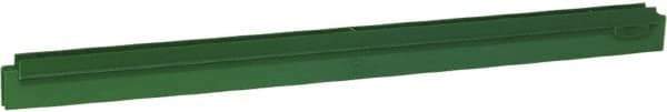 Vikan - 24" Rubber Blade Squeegee Refill - Double Edge, Green, Plastic Holder - Apex Tool & Supply
