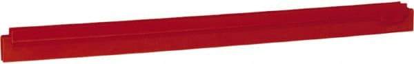 Vikan - 24" Rubber Blade Squeegee Refill - Double Edge, Red, Plastic Holder - Apex Tool & Supply