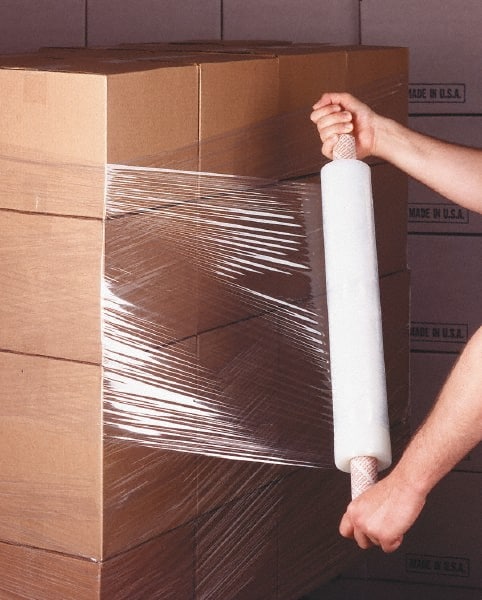 Value Collection - Pack of (4), 20" x 1,000', 70 Gauge Clear Hand-Held Stretch & Pallet Wrap with Extended Core - Apex Tool & Supply