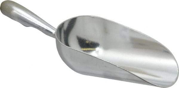 VOLLRATH - 5 oz Silver Cast Aluminum Round Bottom Scoop - 2.4" Wide Bowl, 2-1/2" Handle Length, 7.1" OAL - Apex Tool & Supply
