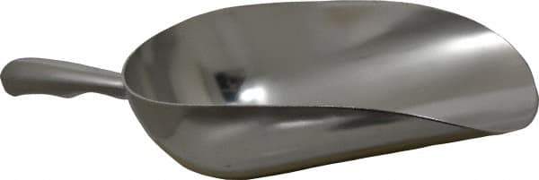 VOLLRATH - 40 oz Silver Cast Aluminum Round Bottom Scoop - 4.8" Wide Bowl, 3.6" Handle Length, 12.8" OAL - Apex Tool & Supply