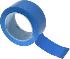 3M - Blue Solid Color Vinyl Tape - 2" Wide x 108' Long x 5.2 mil Thick, General Traffic - Apex Tool & Supply