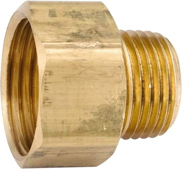 ANDERSON METALS - 3/4 FGHT & 1/2 MPT Garden Hose Female x MIP - Lead Free Brass, Female Hose to Male Pipe Connector - Apex Tool & Supply