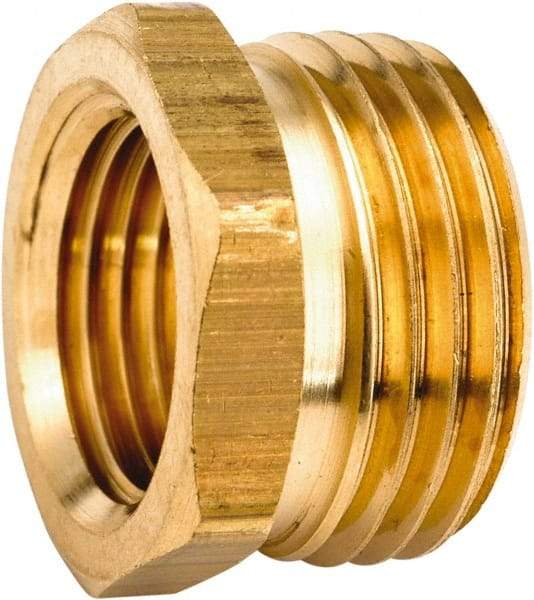 ANDERSON METALS - 3/4 MGHT & 3/8 NPT Garden Hose Male x FIP - Lead Free Brass, Male Hose to Female Pipe Connector - Apex Tool & Supply