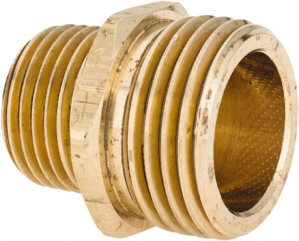 ANDERSON METALS - 3/4 MGHT & 1/2 MPT Garden Hose Male x MIP - Lead Free Brass, Male Hose to Male Pipe Connector - Apex Tool & Supply