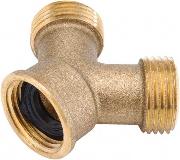 ANDERSON METALS - 3/4 GHT Garden Hose F x M x M Garden Hose Y - Zinc, Female Hose to Male Hose to Male Hose Connector - Apex Tool & Supply