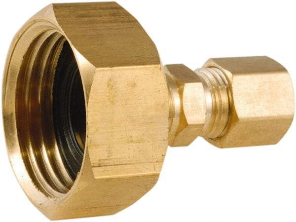 ANDERSON METALS - 3/4 FGHT & 1/4 Garden Hose Female x Comp - Lead Free Brass, Female Hose to Comp OD Connector - Apex Tool & Supply