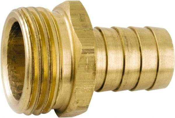 ANDERSON METALS - 3/4 GHT Garden Hose Barb x Male - Lead Free Brass, Male Hose to Barb Connector - Apex Tool & Supply