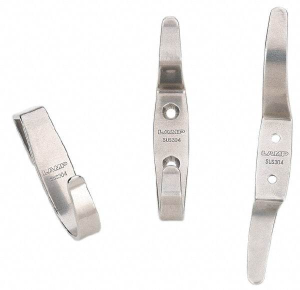 Sugatsune - 33/64" Wide x 3-15/16" High x 0.08" Thick, Line Cleat, Coat & Hat Hook - 7/8" Projection, Satin Finish - Apex Tool & Supply