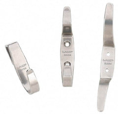 Sugatsune - 33/64" Wide x 3-15/16" High x 0.08" Thick, Line Cleat, Coat & Hat Hook - 7/8" Projection, Satin Finish - Apex Tool & Supply