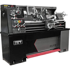 Jet - 14" Swing, 40" Between Centers, 230 Volt, Triple Phase Engine Lathe - 3 hp, 1-1/2" Bore Diam, 30" Deep x 58" High x 77" Long - Apex Tool & Supply