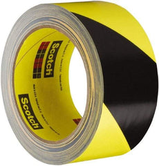 3M - Black & Yellow Striped Anti-Slip Vinyl Tape - 48" Wide x 108' Long, General Traffic - Apex Tool & Supply