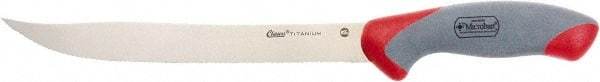 Clauss - 9" Long Blade, Titanium Bonded Stainless Steel, Serrated, Serrated Knife - 17" OAL - Apex Tool & Supply