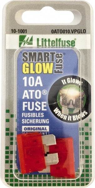 Value Collection - 10 Amp, Automotive Fuse - 3/4" Long, Red, Littlefuse ATO010 - Apex Tool & Supply