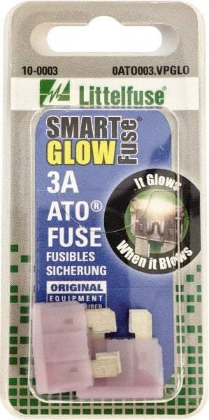Value Collection - 3 Amp, Automotive Fuse - Violet, Littlefuse ATO003 - Apex Tool & Supply