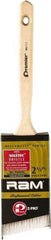 Premier Paint Roller - 2-1/2" Angled Polyester Angular Brush - 3-1/2" Bristle Length, 2" Wood Sash Handle - Apex Tool & Supply