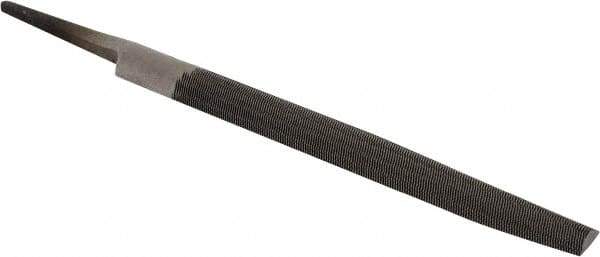 Value Collection - 5.34" Long, Second Cut, Half Round American-Pattern File - Single, Double Cut, 0.16" Overall Thickness, Tang - Apex Tool & Supply