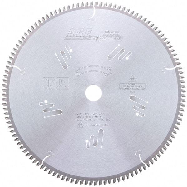 Amana Tool - 12" Diam, 1" Arbor Hole Diam, 120 Tooth Wet & Dry Cut Saw Blade - Carbide-Tipped, Clean Action, Standard Round Arbor - Apex Tool & Supply