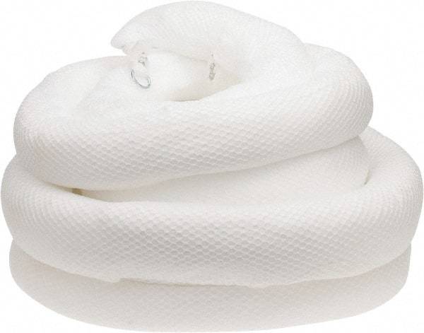 Brady SPC Sorbents - 32 Gal, 20' Long, 5" Diam, Polypropylene Boom - Oil Only, White - Apex Tool & Supply