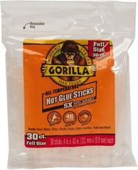 Gorilla Glue - 0.43" Diam, 4" Long, Clear, Hot Melt, Low Melt Glue Stick - Apex Tool & Supply