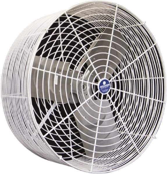 Schaefer Ventilation Equipment - 24" Blade, 1/2 hp, 7,860 CFM, Variable Speed Industrial Circulation Fan - Ceiling Mount, 1 Speed - Apex Tool & Supply