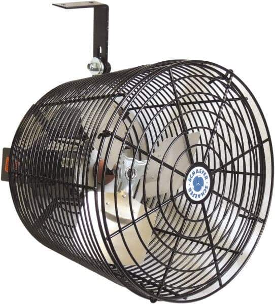 Schaefer Ventilation Equipment - 12" Blade, 1/10 hp, 1,470 CFM, Variable Speed Industrial Circulation Fan - Ceiling Mount, 1 Speed - Apex Tool & Supply
