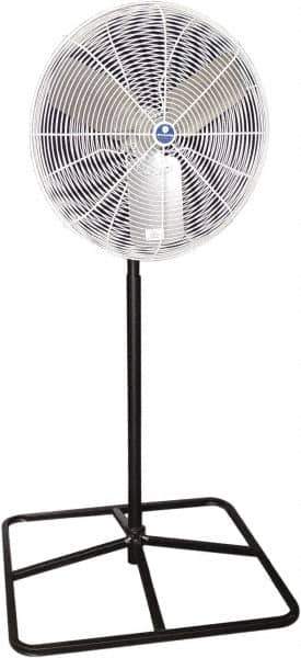 Schaefer Ventilation Equipment - 24" Blade, 1/4 hp, 3,800 & 5,280 CFM, Industrial Circulation Fan - Pedestal, 2 Speed - Apex Tool & Supply