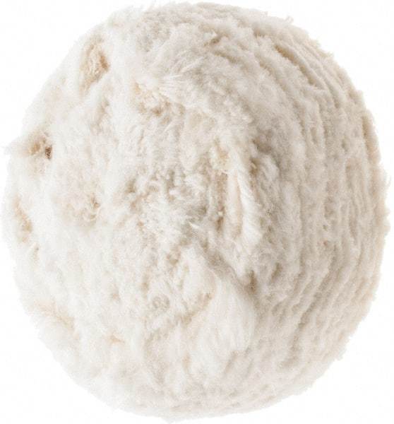 Value Collection - 3" Diam, 1/4" Shank Diam, Square End Shaped Mounted Bob - Medium Density, 3" Head Length, 2-1/2" Shank Length, Cotton Muslin - Apex Tool & Supply