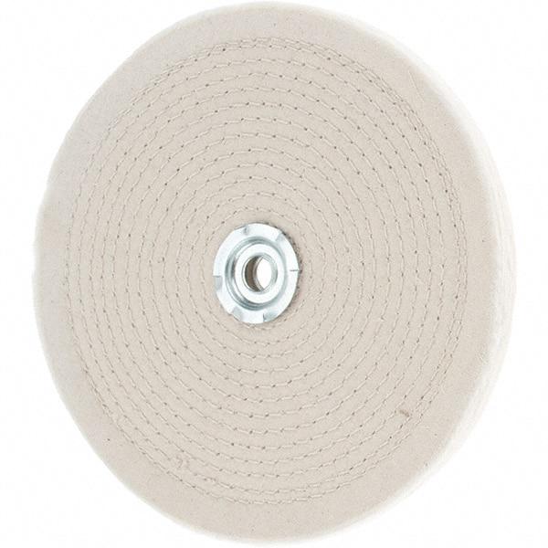 Value Collection - 8" Diam x 1/2" Thick Unmounted Buffing Wheel - 50 Ply, Polishing, 1" Arbor Hole, Hard Density - Apex Tool & Supply