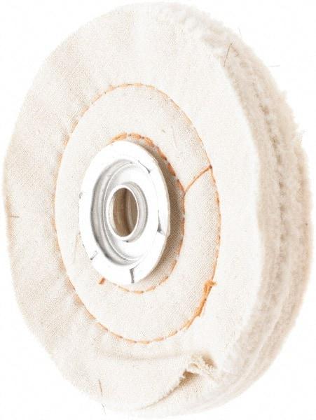 Value Collection - 4" Diam x 3/4" Thick Unmounted Buffing Wheel - 60 Ply, Polishing, 1" Arbor Hole, Medium Density - Apex Tool & Supply