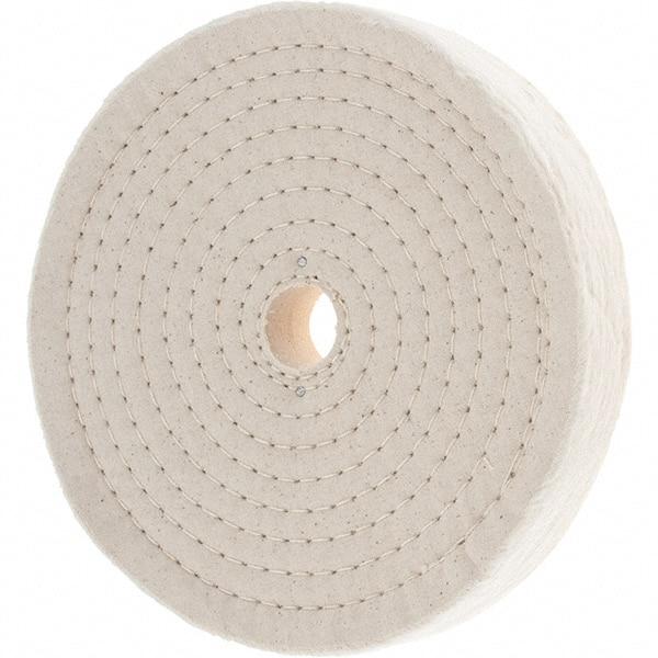 Value Collection - 8" Diam x 1" Thick Unmounted Buffing Wheel - 80 Ply, Polishing, 1" Arbor Hole, Hard Density - Apex Tool & Supply