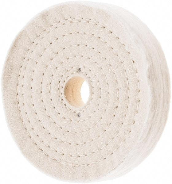 Value Collection - 6" Diam x 1" Thick Unmounted Buffing Wheel - 80 Ply, Polishing, 1" Arbor Hole, Hard Density - Apex Tool & Supply