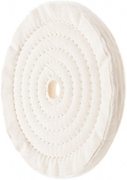 Value Collection - 8" Diam x 1/2" Thick Unmounted Buffing Wheel - 50 Ply, Polishing, 7/8" Arbor Hole, Medium Density - Apex Tool & Supply