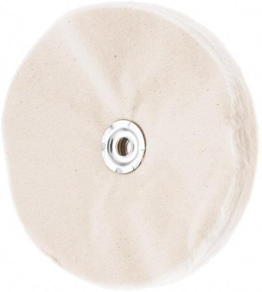 Value Collection - 8" Diam x 1/2" Thick Unmounted Buffing Wheel - 50 Ply, Polishing, 1" Arbor Hole, Soft Density - Apex Tool & Supply