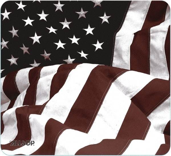 Allsop - 8-5/8" x 8" White, Red & Blue Mouse Pad - Use with Mouse - Apex Tool & Supply