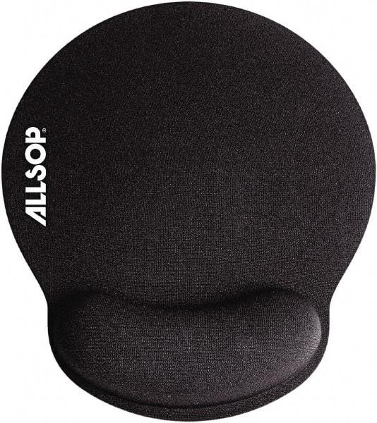 Allsop - 7-1/4" x 8-1/4" Black Mouse Pad - Use with Mouse - Apex Tool & Supply