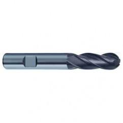 4mm Dia. - 57mm OAL 4 FL Variable Helix Nano-A Carbide Ball Nose End Mill - Apex Tool & Supply